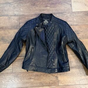 “The Riot Jacket” Roland Sands Design Black Quilted Leather Jacket